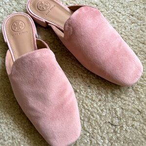 Tory Burch Velvet Mules Flats Pink Size 6